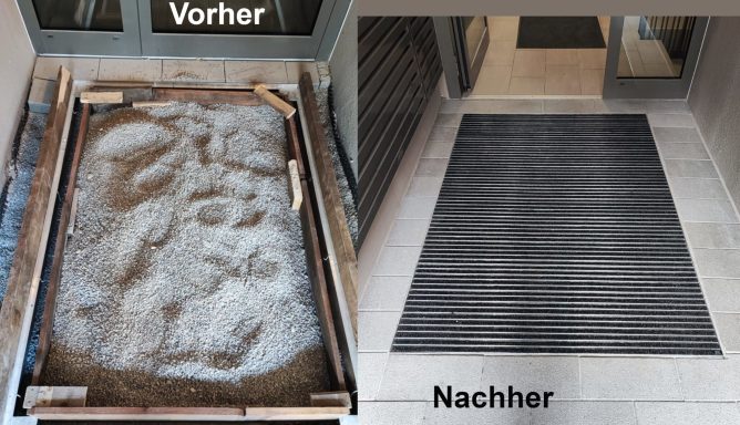 Fußabstreifer für Wohnhaus